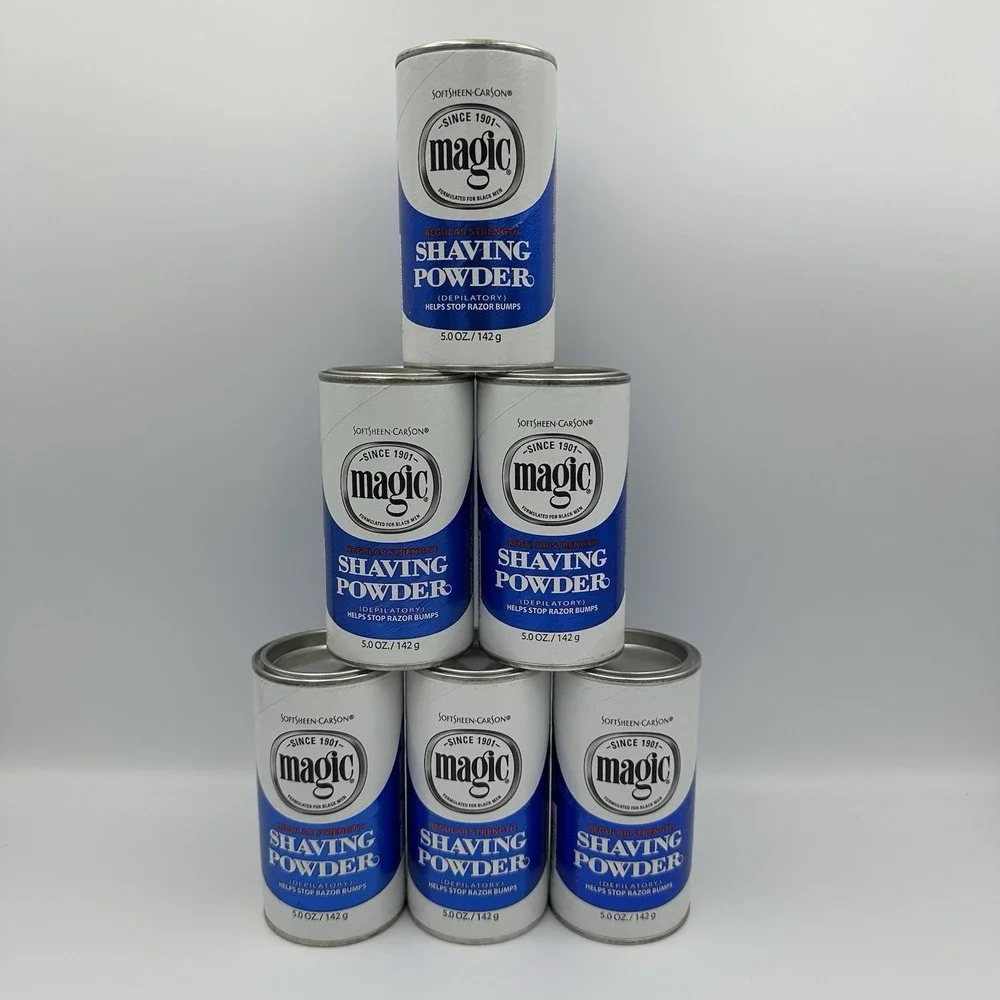 MAGIC Shaving‎ Powder REGULAR STRENGTH for Men by SoftSheen-Carson Set of 6